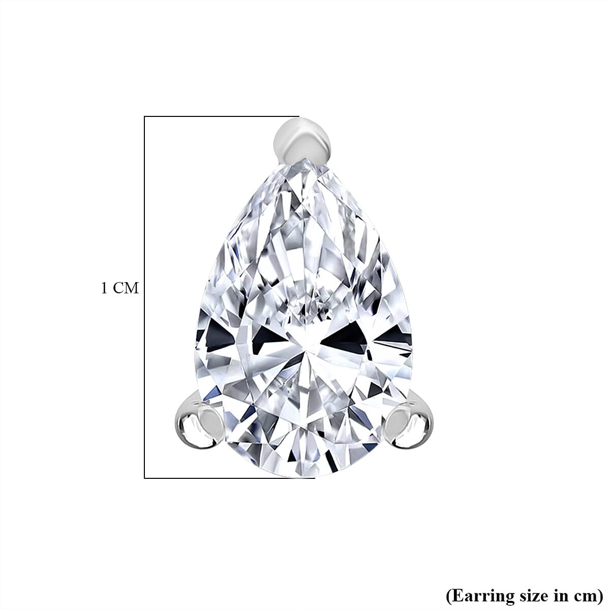 Rachel Galley 9K White Gold SGL Certified Lab Grown Diamond (VS-EF) Earring with Screw Back 2.00 Ct.