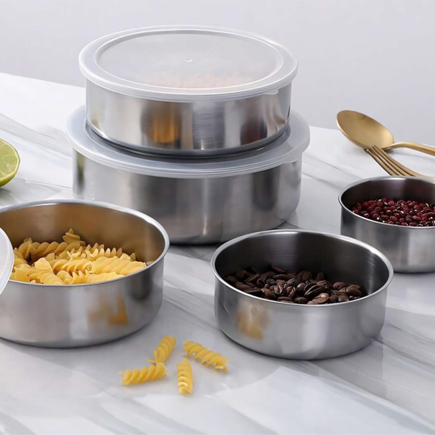 Star-Buy-Latham-Hall-5-Piece-Stainless-Steel-Food-Storage-Container-Se