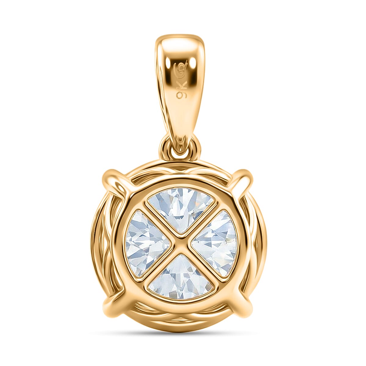 RACHEL GALLEY 9K Yellow Gold IGI Certified Lab Grown Diamond (VS-EF) Pendant 5.00 Ct.