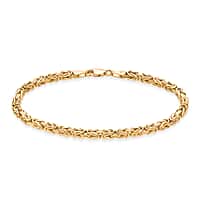 CLOSEOUT DEAL - 9K Yellow Gold SOLID Handmade Byzantine Bracelet (Size - 7.5), .