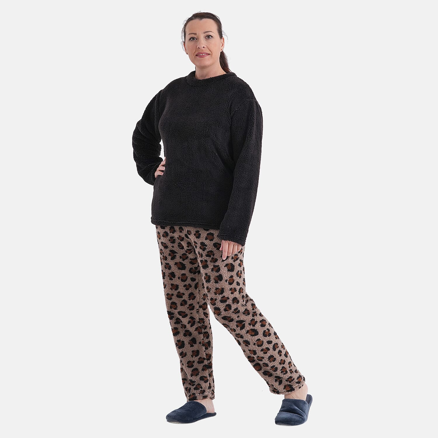 Styled-By-Patterned-Pyjama-Size-S-M-Black-Black