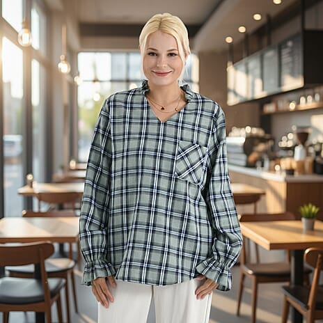 - Maisi Checked Shirt (Size - 16) - Green