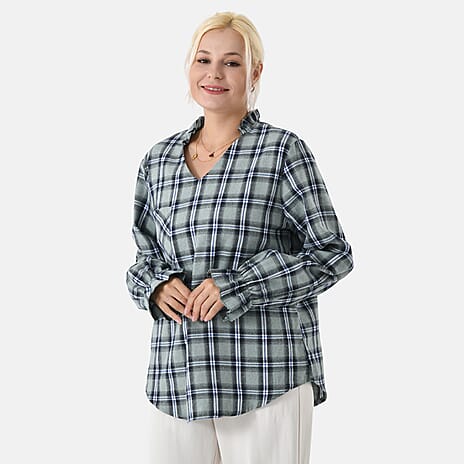 - Maisi Checked Shirt (Size - 18) - Green