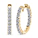 LUXURIANT 1.8 Ct. Lab Grown Diamond Hoop Earrings in 18K Vermeil Yellow Gold Plated Sterling Silver