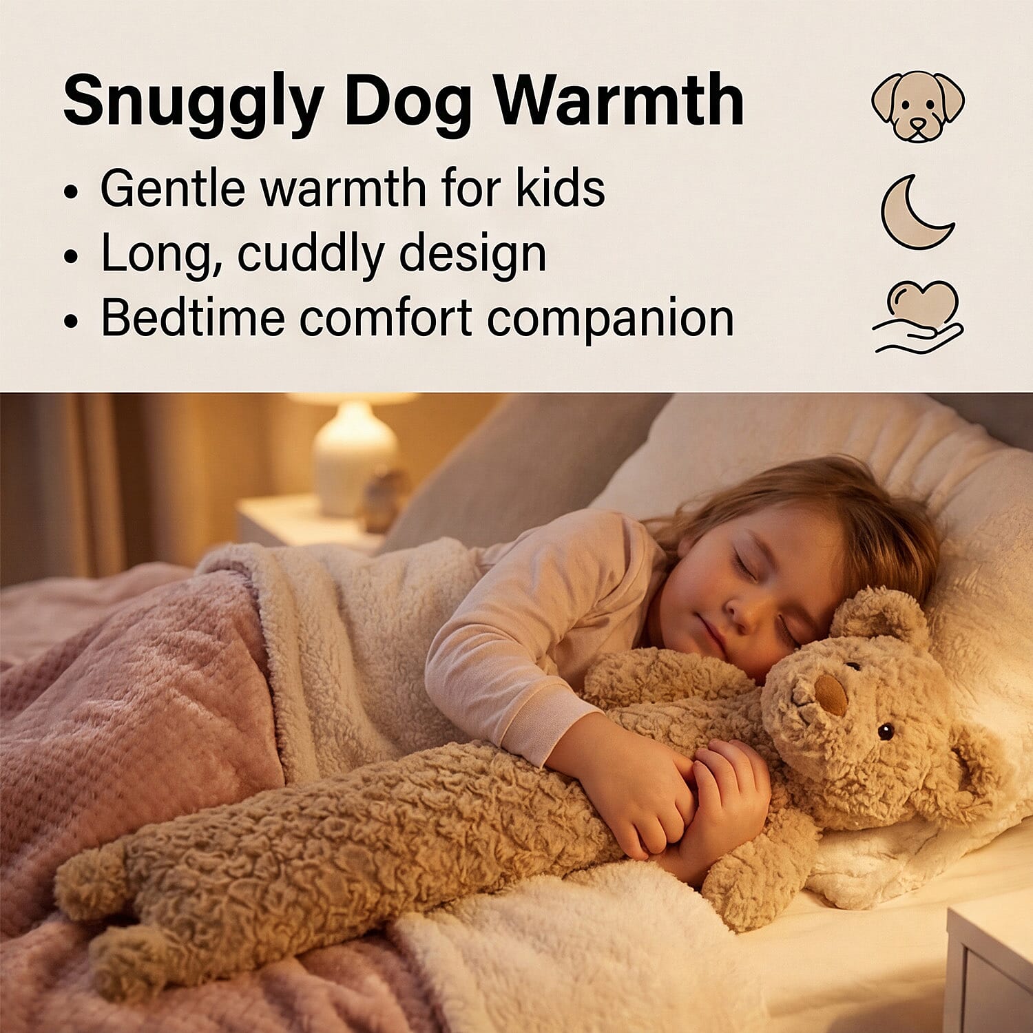 Aroma Super Soft Dog Long Hot Water Bottle Cover - Orange