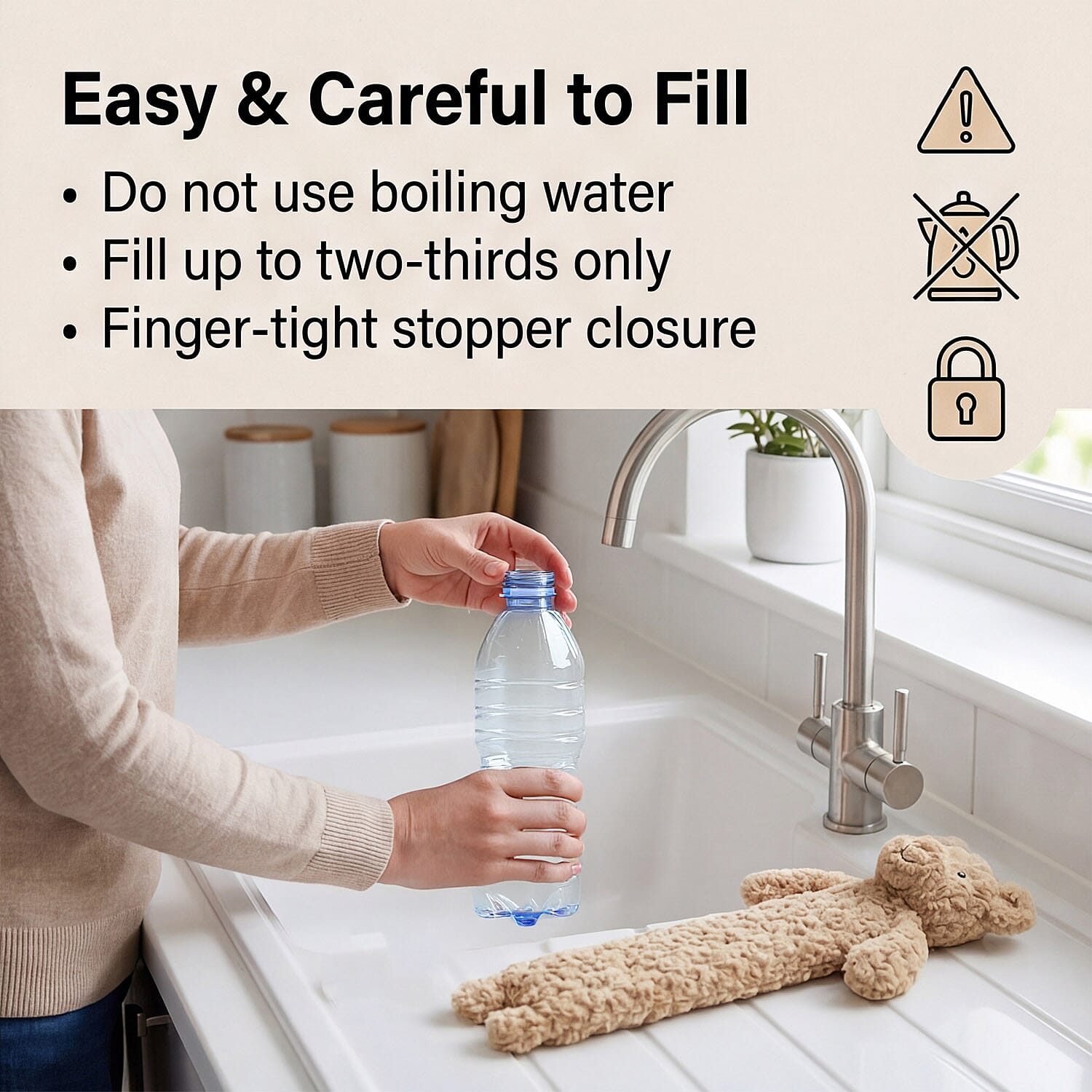 Aroma Super Soft Dog Long Hot Water Bottle Cover - Orange