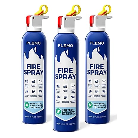 Plemo Fire Extinguisher All-in-One, Fire Extinguishers Compact for Home, Car, Kitchen, Truck, and Boat, FS620, 3-Pack