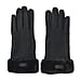 Cashmere Faux Fur Touch Screen Gloves (Size 23x9 cm) - Black