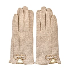 Cashmere Touch Screen Gloves (Size 23x9 cm) - Beige