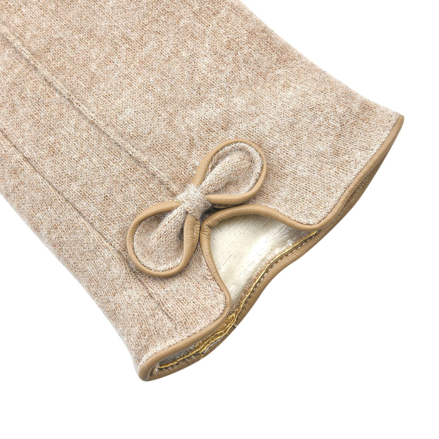 Cashmere Touch Screen Gloves (Size 23x9 cm) - Beige