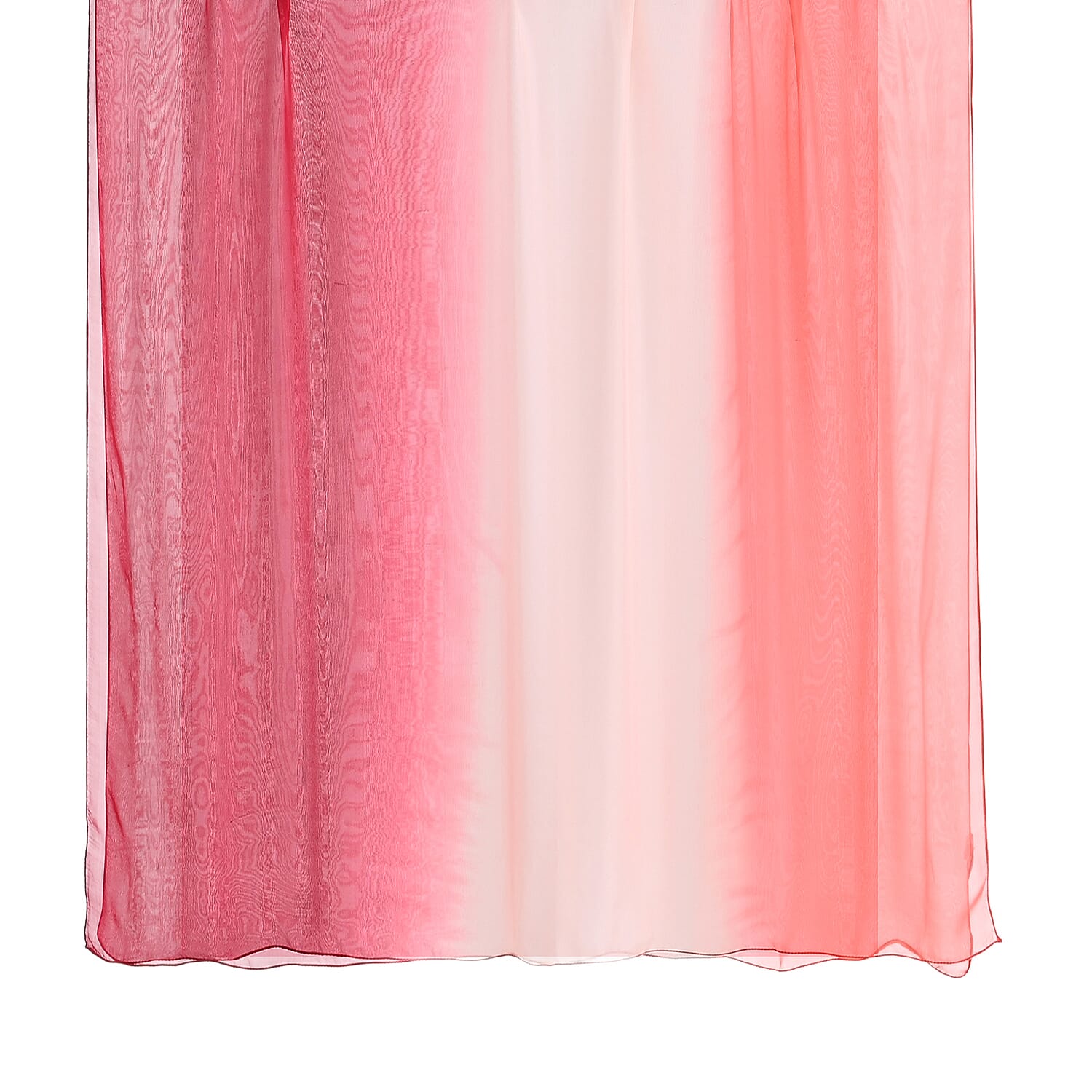 La Marey 100% Mulberry Silk Red Ombre Scarf (106 x 195cm)