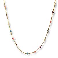 Maestro Collection - 9K Yellow Gold & Multi Colour Cubic Zirconia Necklace (Size - 20)