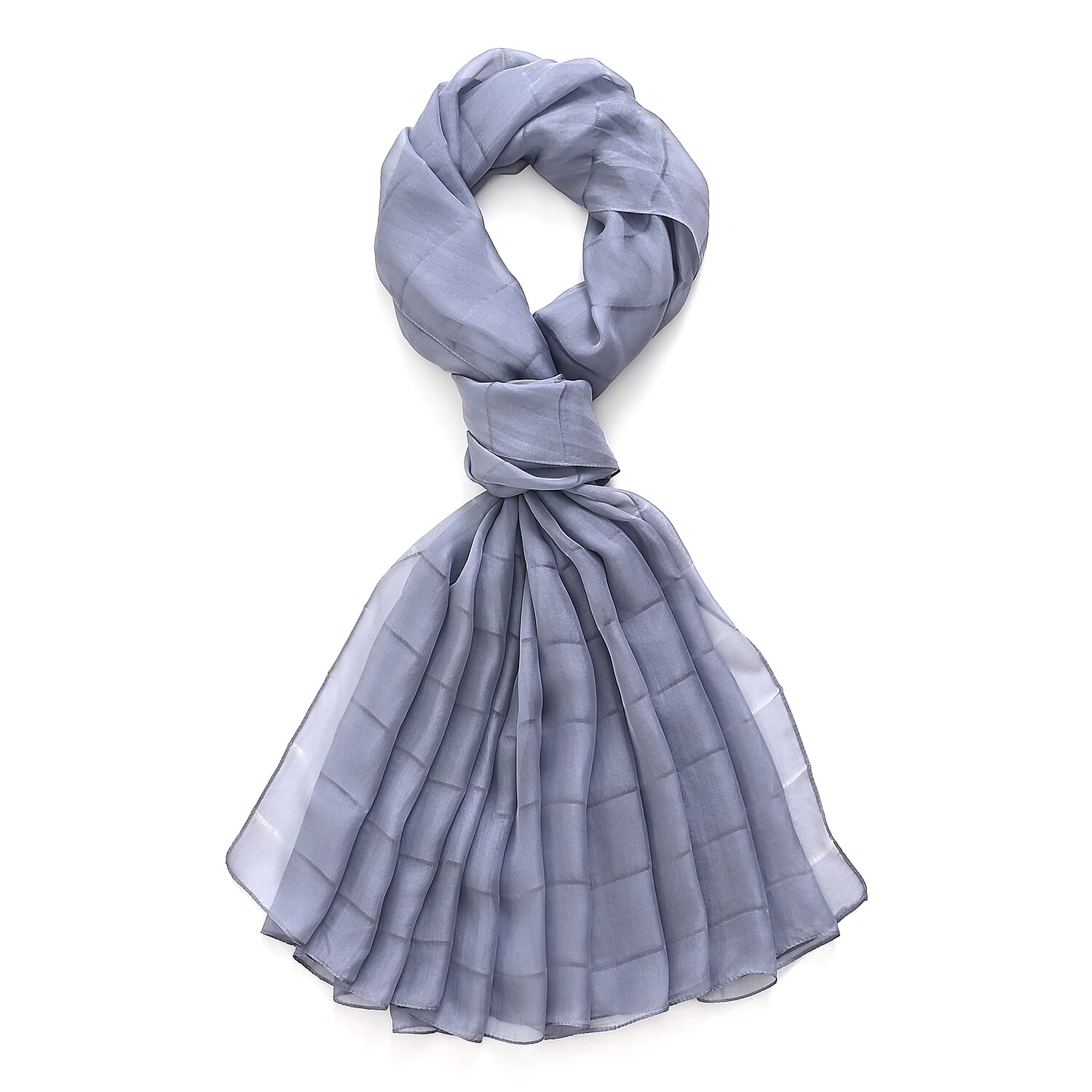 La Marey Mulberry Silk Scarf (177 x 110 cm) - Grey