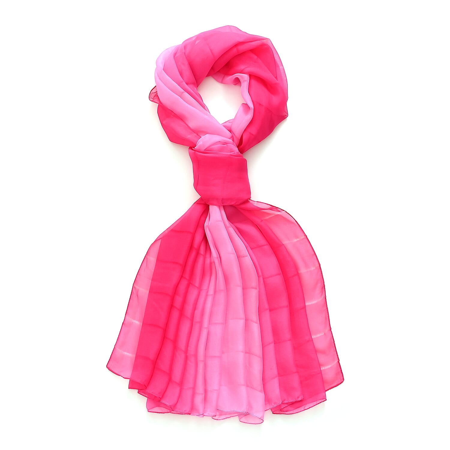 La Marey 100% Mulberry Silk Scarf (177 x 110 cm) - Pink