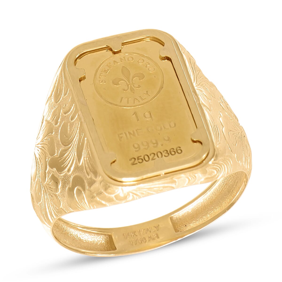 Maestro Collection - 24K Ingot in 9K Yellow Gold Signet Ring, Gold Wt. 2.86 Gms.