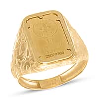 Maestro Collection - 24K Ingot in 9K Yellow Gold Signet Ring