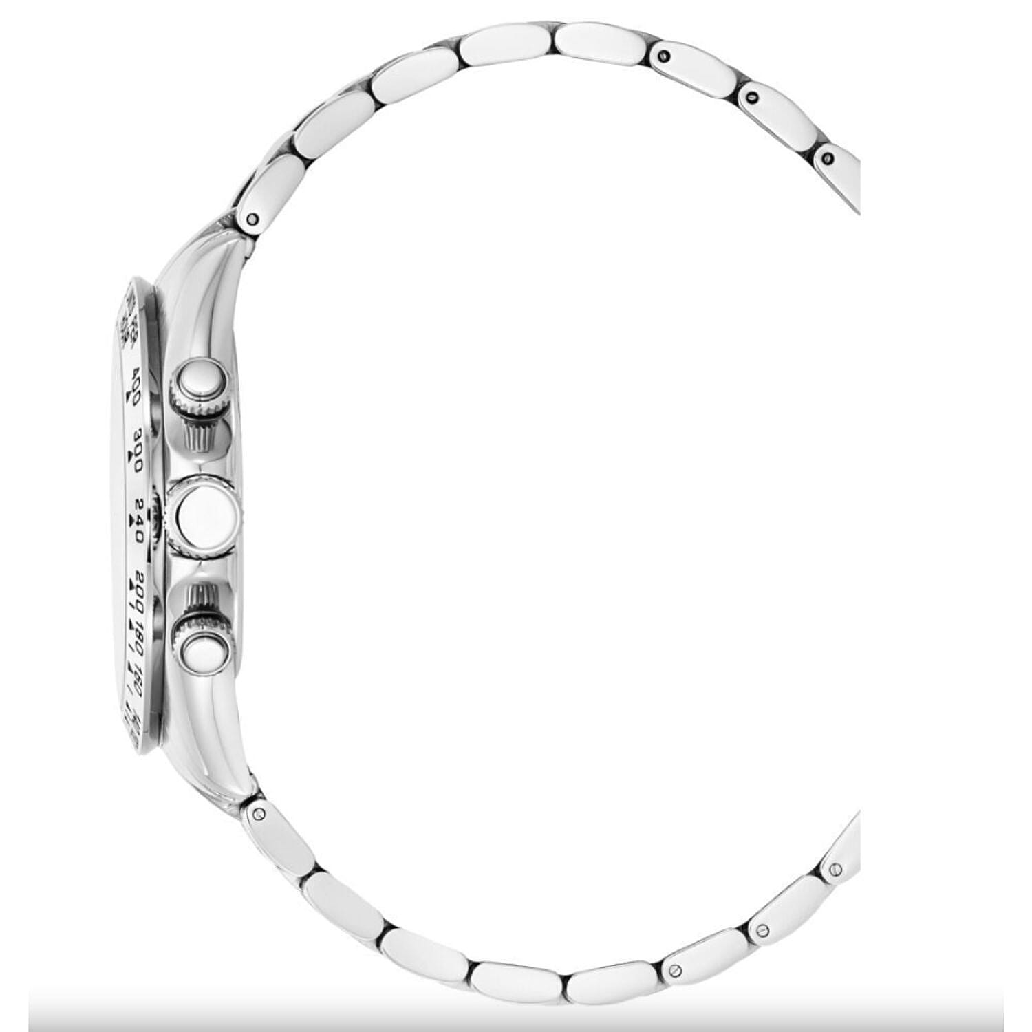 CHRISTOPHE DUCHAMP Swiss Quartz Movement Silver Dial Mens Watch with Silver Colour Stainless Steel Chain Strap