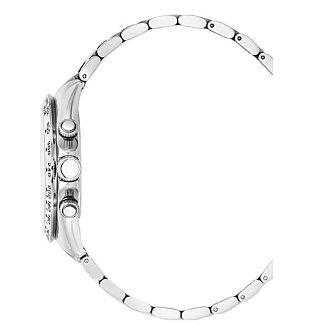 CHRISTOPHE DUCHAMP Swiss Quartz Movement Silver Dial Mens Watch with Silver Colour Stainless Steel Strap