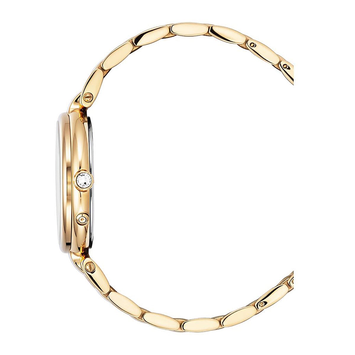 CHRISTOPHE DUCHAMP Swiss Quartz Movement Black Mother of Pearl Dial Ladies Watch with Silver Colour Stainless Steel Strap