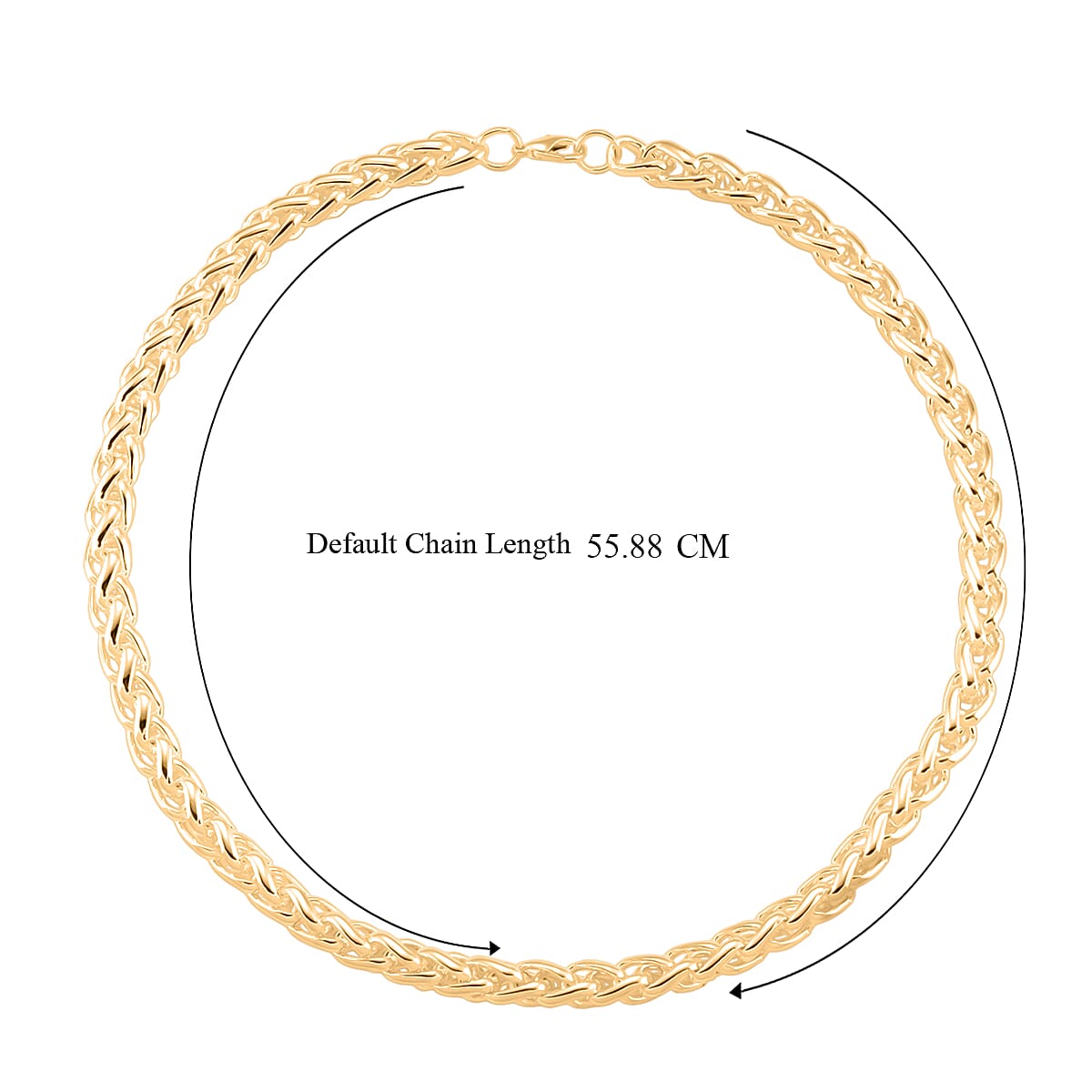 Designer Inspired - Handmade Spiga Necklace (Size - 22) with Lobster Clasp Yellow