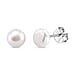 Peacock Freshwater Pearl (7-8mm) Stud Earrings with Push Backs