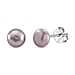Peacock Freshwater Pearl (7-8mm) Stud Earrings with Push Backs