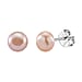 Peacock Freshwater Pearl (7-8mm) Stud Earrings with Push Backs