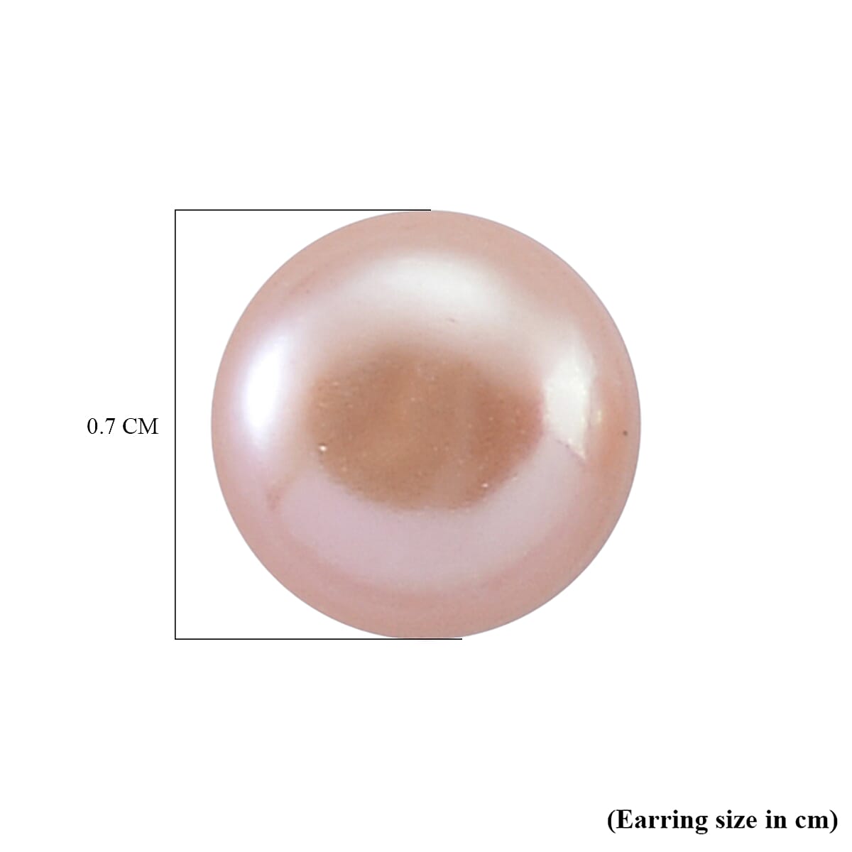 Peach Fresh Water Pearl Earrings with Push Backs
