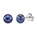 Peacock Freshwater Pearl (7-8mm) Stud Earrings with Push Backs