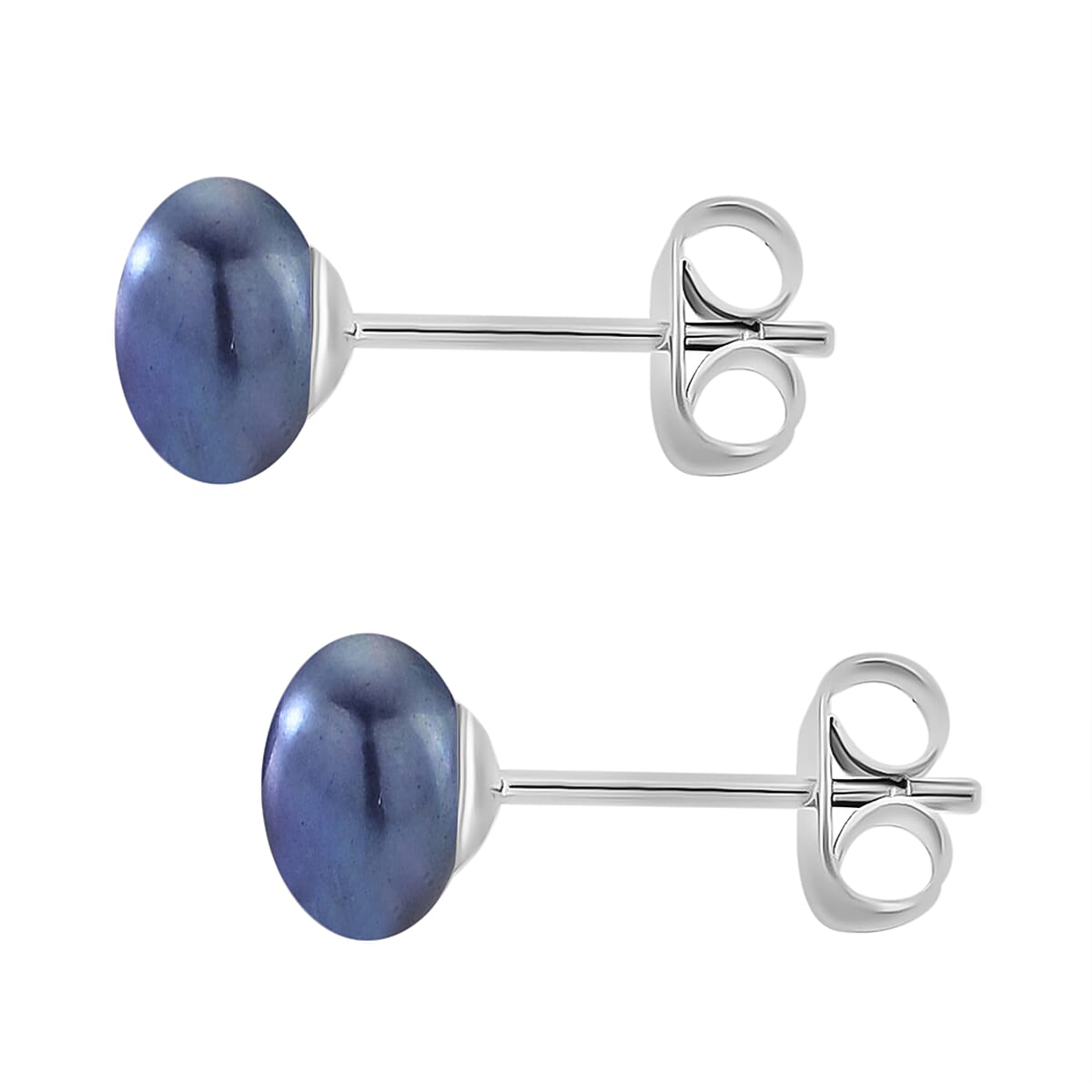 Peacock Fresh Water Pearl Earrings with Push Backs
