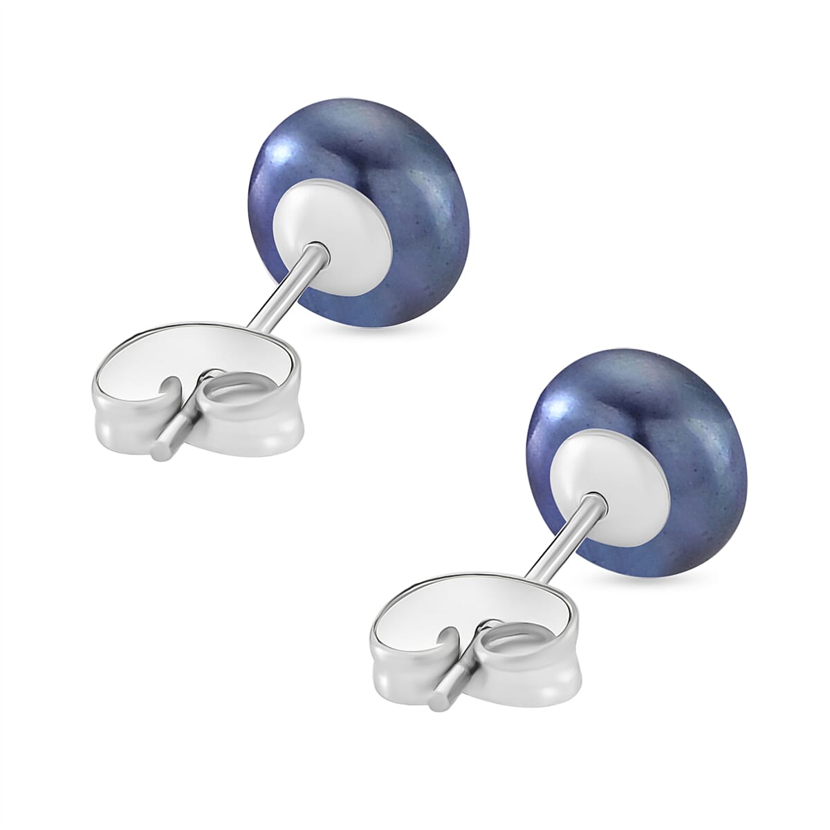 Peacock Fresh Water Pearl Earrings with Push Backs