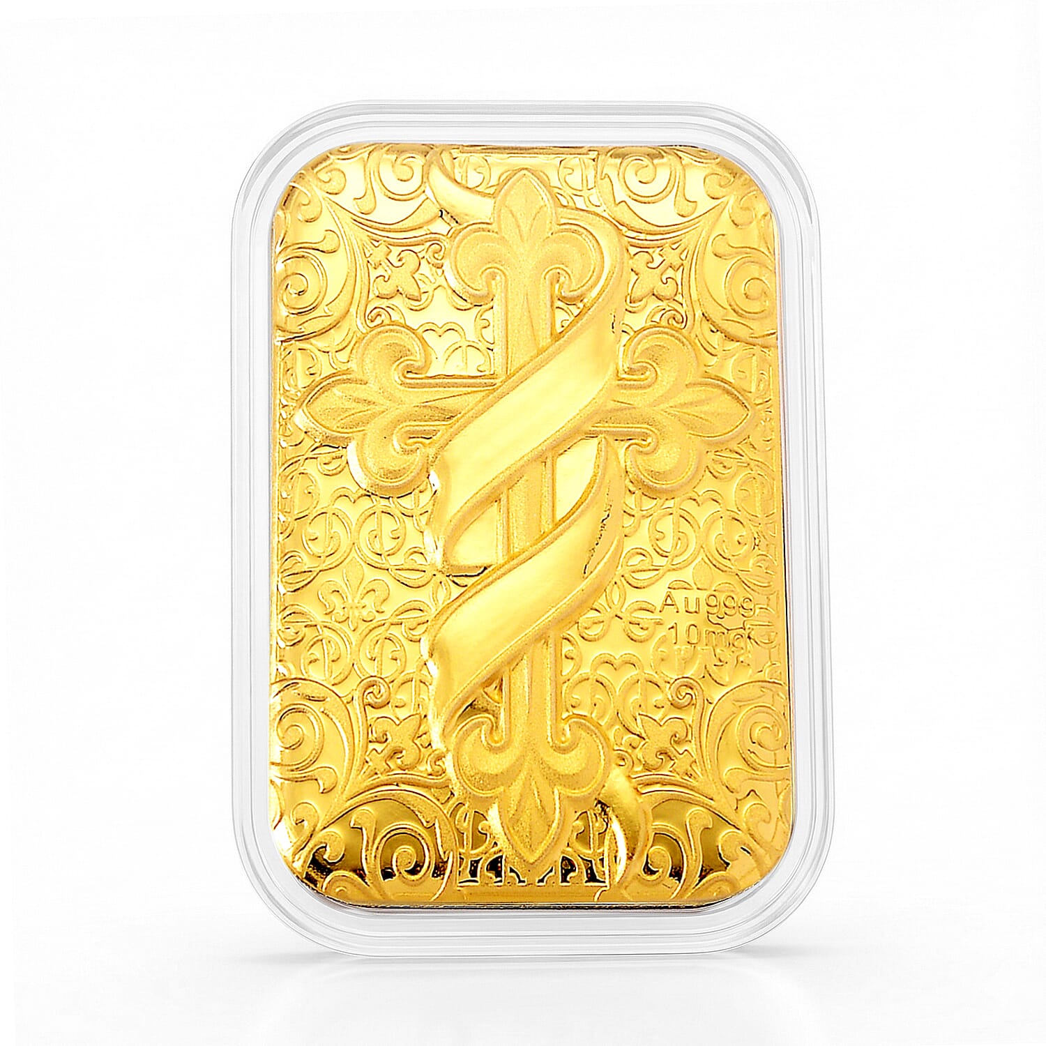 24K Gold (99.9% Purity) Embossed Cross Collectable