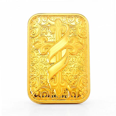 24K Gold (99.9% Purity) Embossed Cross Collectable