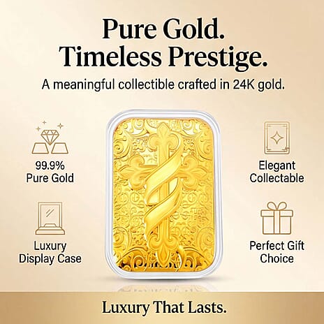 24K Gold (99.9% Purity) Embossed Cross Collectable