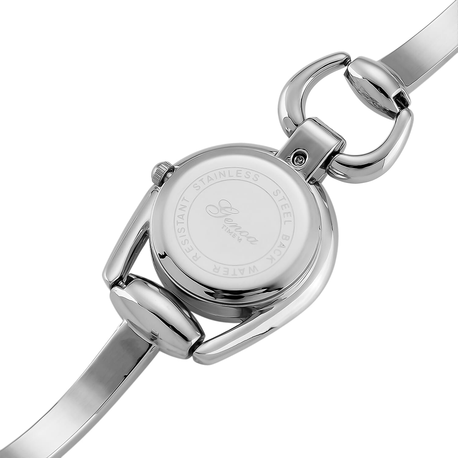 GENOA TIME V2 Sunshine Series Quartz PC21S 3ATM WR White Dial & Silver Case Ladies Watch with Silver Strap