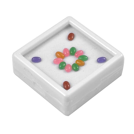 Multi Colour Jade Oval Gemstones 8.17 Ct.