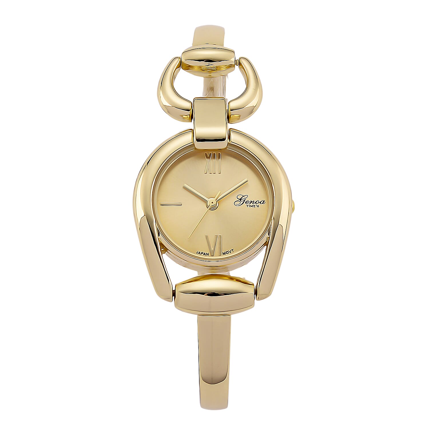 GENOA TIME V2 Sunshine Series Quartz PC21S 3ATM WR Gold Dial & Gold Case Ladies Watch with Gold Strap