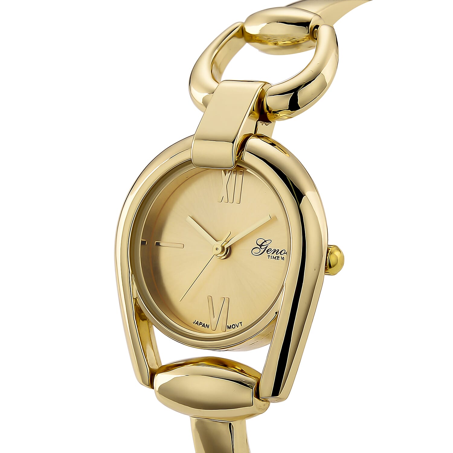 GENOA TIME V2 Sunshine Series Quartz PC21S 3ATM WR Gold Dial & Gold Case Ladies Watch with Gold Strap