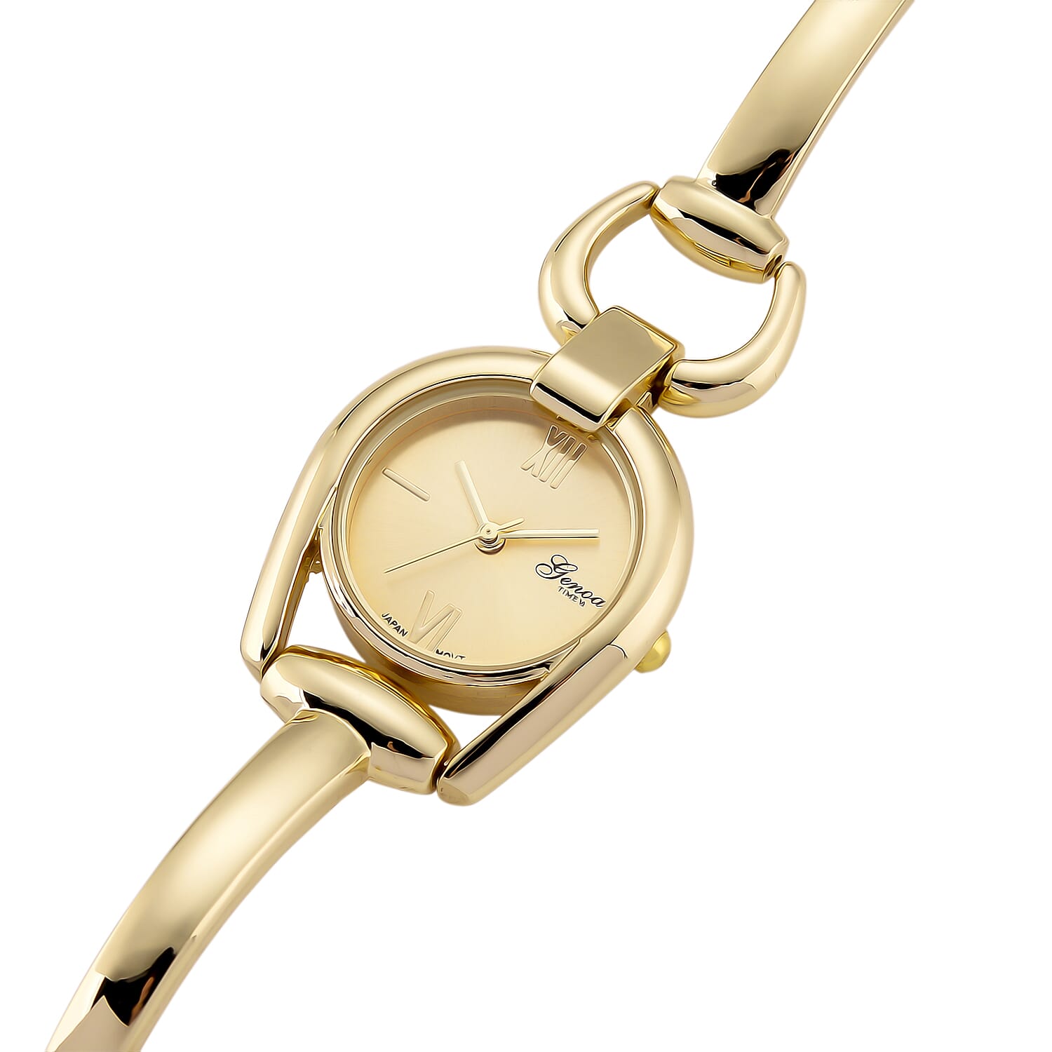 GENOA TIME V2 Sunshine Series Quartz PC21S 3ATM WR Gold Dial & Gold Case Ladies Watch with Gold Strap