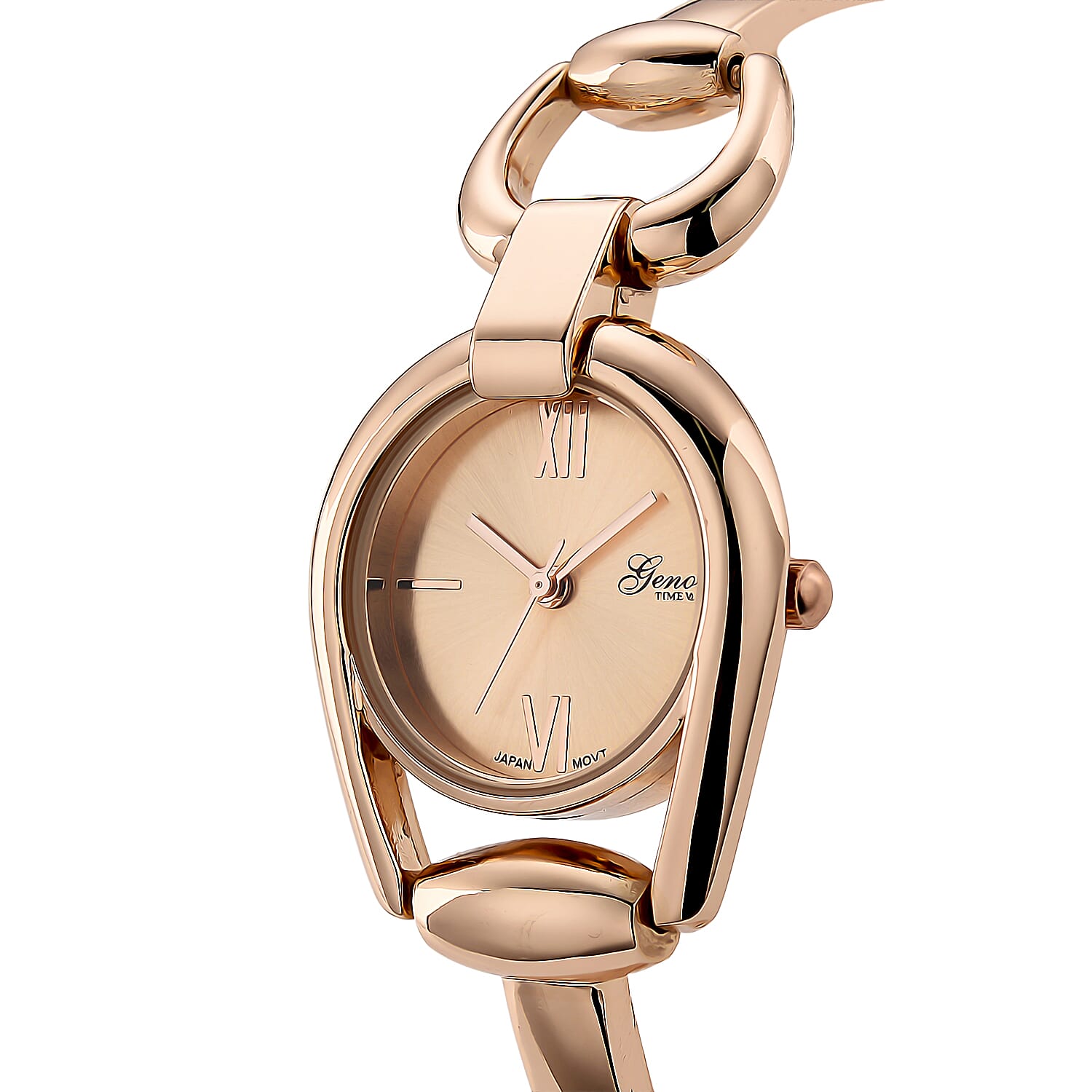 GENOA TIME V2 Sunshine Series Quartz PC21S 3ATM WR Rose Gold Dial & Rose Gold Case Ladies Watch with Rose Gold Strap