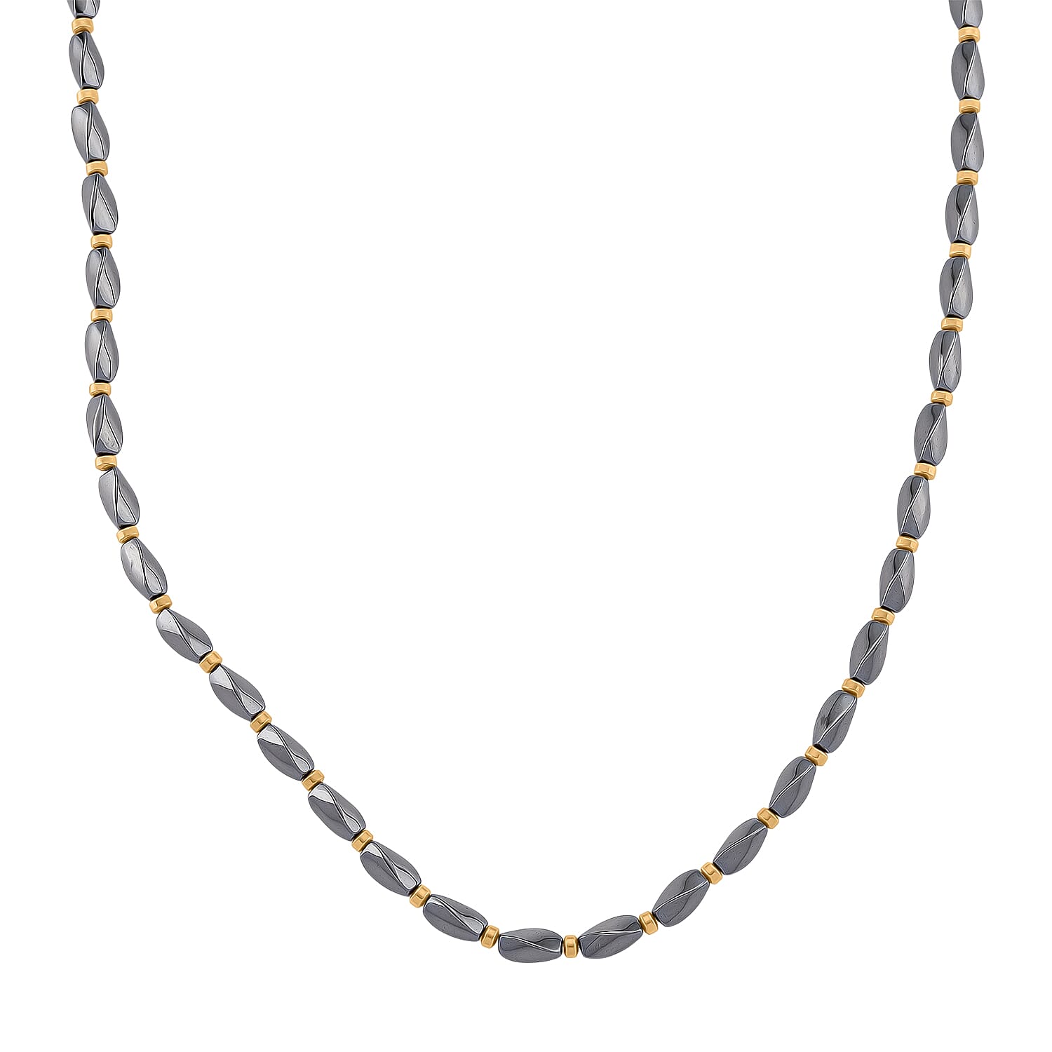Hematite Fancy Necklace (Size - 25)  222.400  Ct.