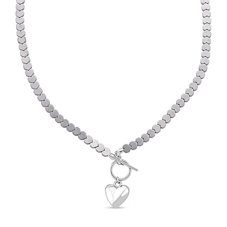 Silver Plated Hematite Fancy Necklace (Size - 21)  136.000  Ct.