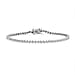 Luxuriant Lab Grown Diamond (SI-GH) Tennis Bracelet 1 Row (Size 7.5) in Rhodium Overlay Sterling Silver 0.95 Ct, Silver Wt. 6.21 Gms.
