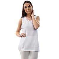 Heat Machine Ladies Thermal Sleeveless Vest (Size 10 to 12) - White