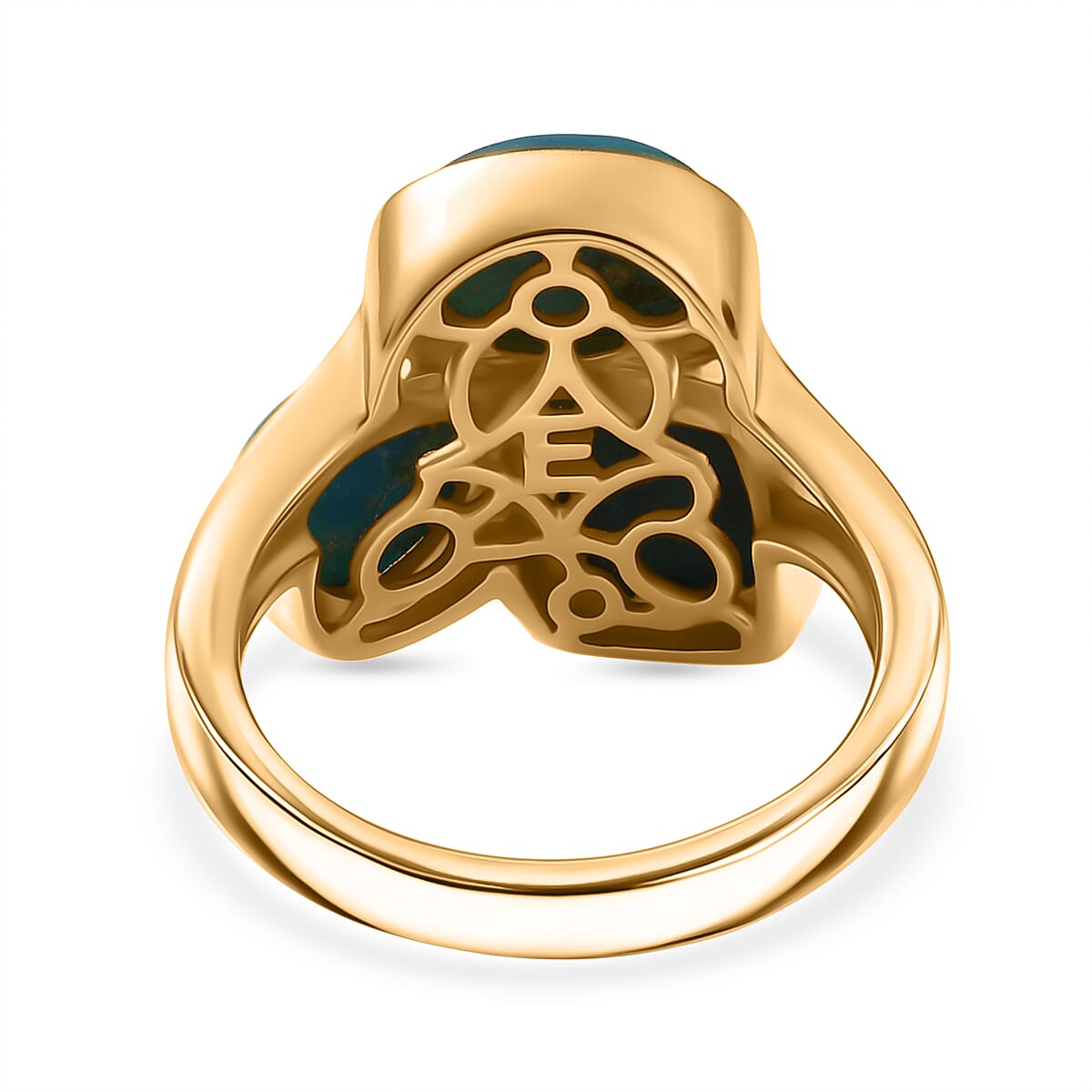 EverTrue Opalina 3 Stone Ring in Yellow Gold Plated 4.42 Ct.