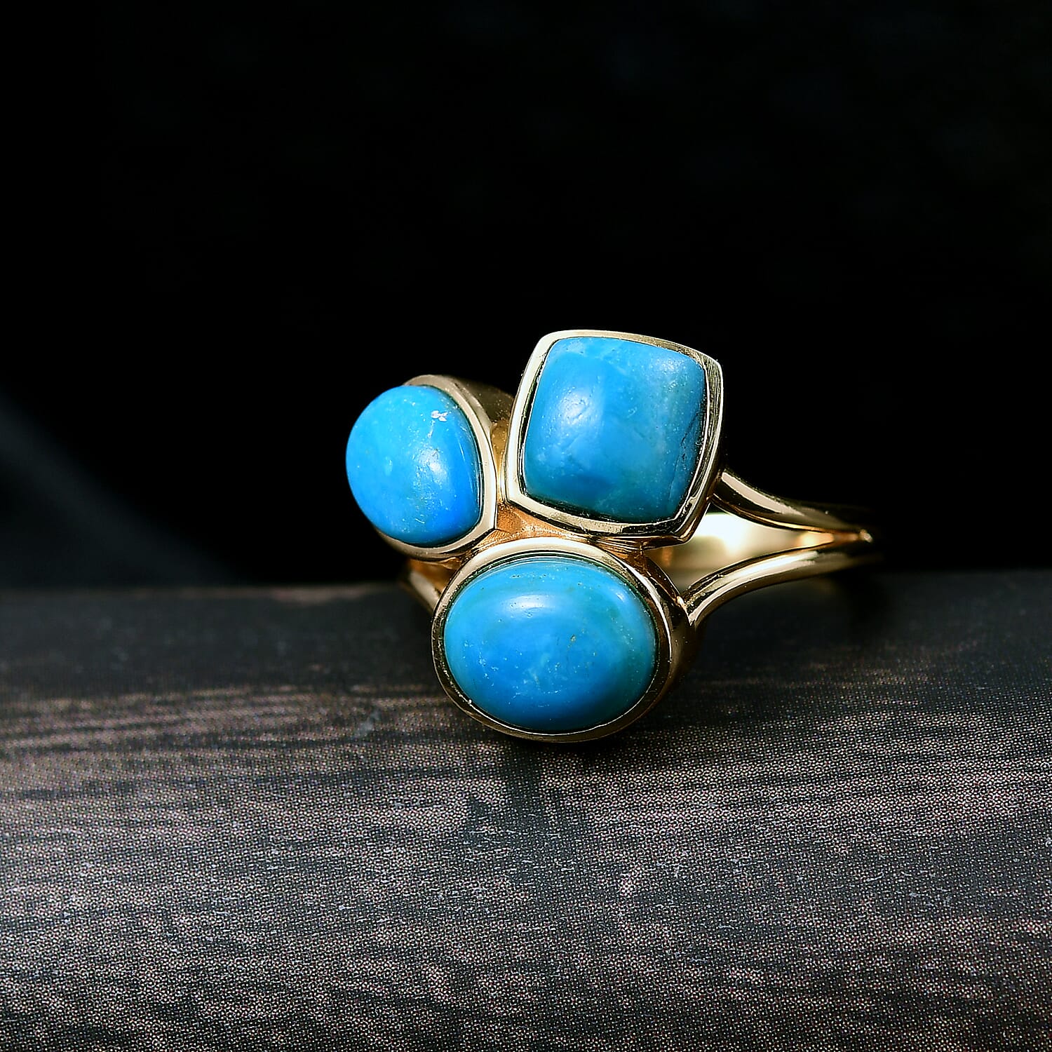 EverTrue Opalina 3 Stone Ring Pure Yellow Brass  4.423  Ct.