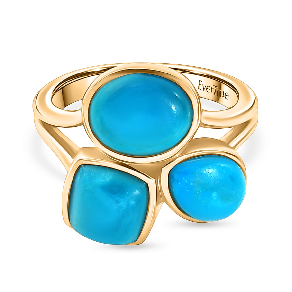 EverTrue Opalina 3 Stone Ring Pure Yellow Brass  4.423  Ct.