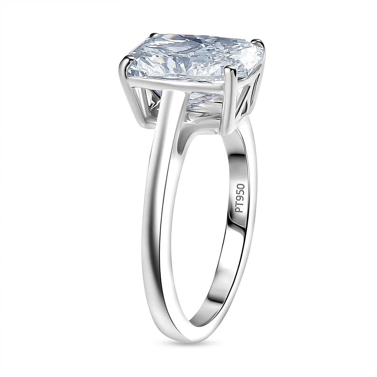 Luxuriant 950 Platinum IGI Certified Lab Grown Diamond (VS-EF) Solitaire Ring 3.00 Ct, Platinum Wt. 4.34 Gms.
