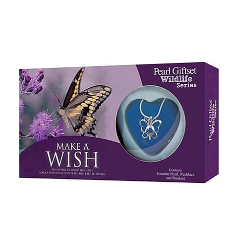 Pearl Necklace Gift Set - Butterfly