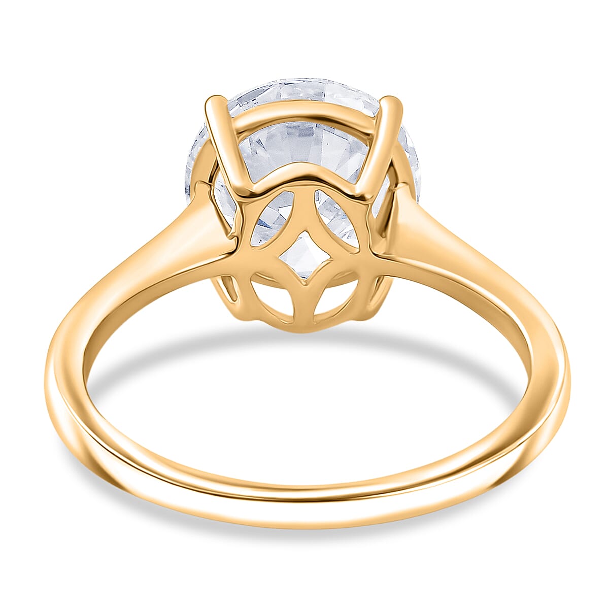 Luxuriant 14K Yellow Gold IGI Certified Lab Grown Diamond (VS-EF) Solitaire Ring 3.05 Ct.